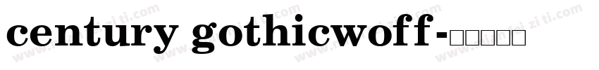 century gothicwoff字体转换